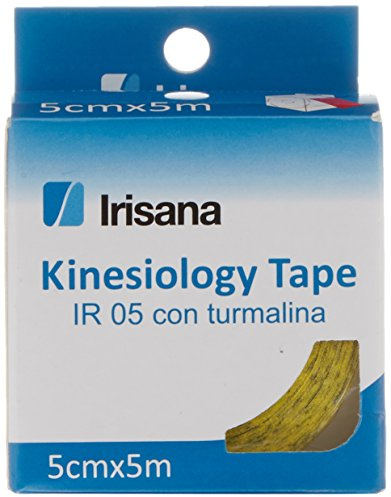 Irisana - Kinesiologisches Tape - Pack 3 selbstklebende Tapes - Hellbraun - Elastisch, wasserabweisend - Hilft Menstruationsbeschwerden zu lindern - Turmalin
