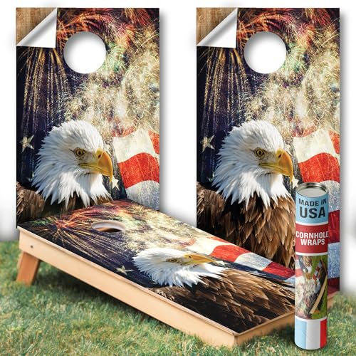 Evolve Skins Cornhole Board Skin Wrap Aufkleber – Vinyl Tournament Sitzsack TOSS Aufkleber – witterungsbeständig Board Spiel – Für Kinder Erwachsene Colleges Festivals & Bars – 123,2 x 62,2 cm Zoll