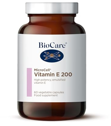 BioCare MicroCell Vitamin E 200iu, 60 Capsules | Protection of Cells From Oxidative Stress, Vegan Friendly