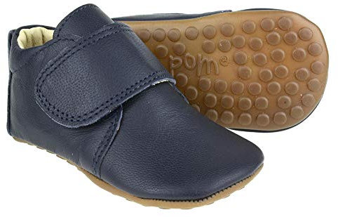 Beginners Navy Krabbelschuhe Pompom ungefüttert Größe 19 EU