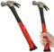 8Oz Fibre Glass Claw Hammer - Rubber Soft Grip Handle, Grip, Non Slip, Claw, Curved, Nail, Steel Head, Toolbox | Nail Hammer Tool for Building Woodwork Home Repair