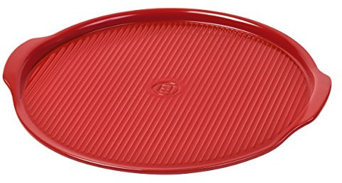 Emile Henry EH349514 Pierre à Pizza Céramique Rouge Grand Cru 37 X 37 X 2,5 cm