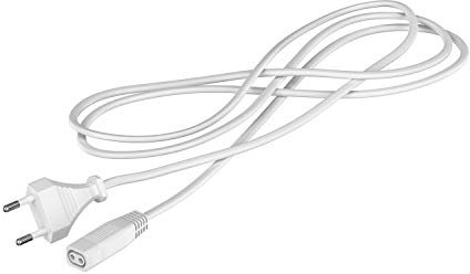 ledscom.de Netzkabel von Eurostecker Typ C auf Stecksystem Spider, 1,5 m, weiß