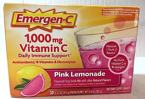Emergen-C Health and Energy Booster - Pink Lemonade, 30 - .3 oz Packets