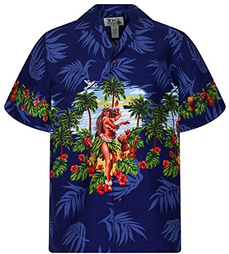 KY's Original Hawaiihemd, Hula, blau, XXL