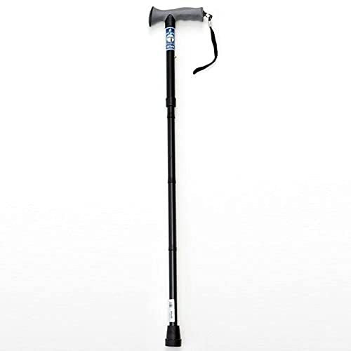 Drive Medical 10370BLK-6 Canne pliable avec poignée ergonomique en gel Noir