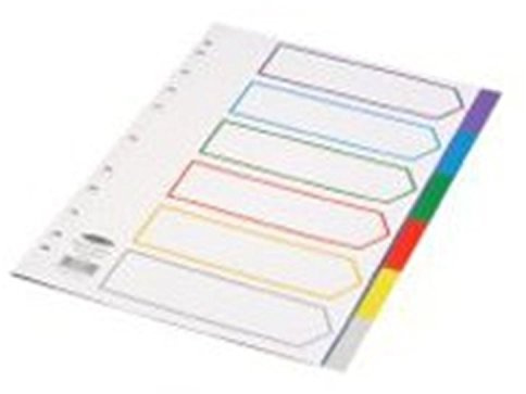 Concord Plastic Divider A4 6-Part Multi-Colour 65899