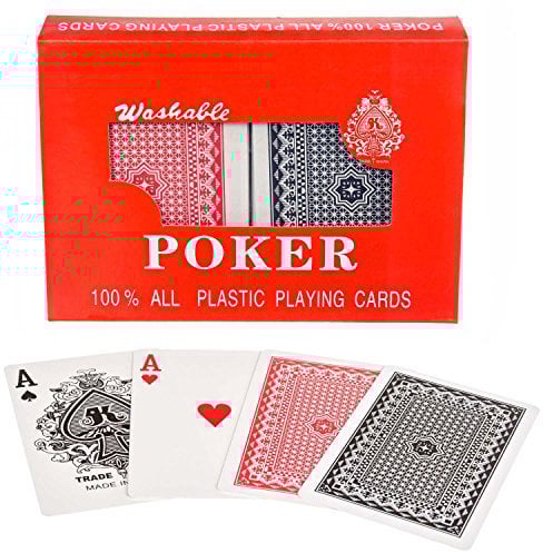 GOODS+GADGETS Royal 100% Plastique Cartes de Poker Cartes de Jeu en Plastique Set Double Deck