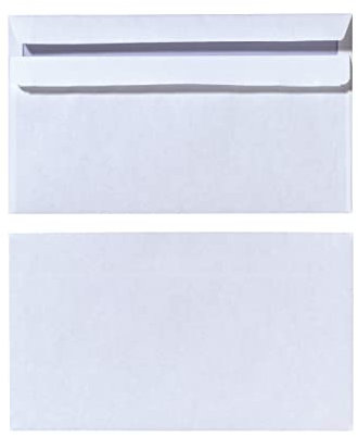Herlitz | buste per lettere | lunghezza DIN | autoadesive | stampa interna | termosigillate | incellofanate | 100 pzz | in bianco senza finestra DL bianco