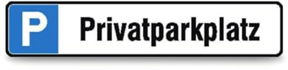 Format 4044589056160 – parkplatzs. Privatpark Aluminium geprñgt