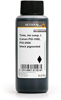 500ml Nachfülltinte, Druckertinte kompatibel für Canon PGI-1500, PGI-2500 Druckerpatronen schwarz, für Canon Maxify IB 4000, IB 4050, MB 2000, MB 2050, MB 2300, MB 2350, MB 5000, MB 5050, MB 5300, MB 5350 , kein OEM