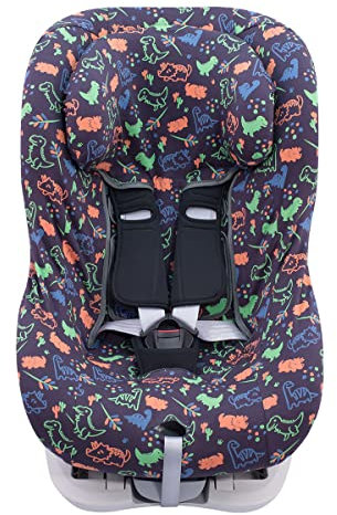 JYOKO KIDS Bezug Universal für Auto-Kindersitz mit Kopfstütze (Happy Dino)