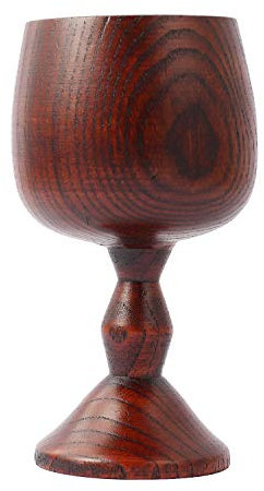ASIBT 1 x handgefertigter Jujube-Weinkelch aus Holz, 200 ml