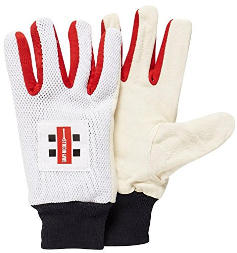 Gray-Nicolls Chamois Wicket Keeping Inner Gloves, White, One Size