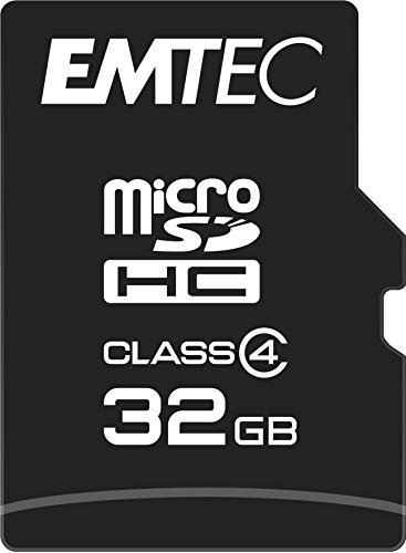 EMTEC ECMSDM32GHC4 - Carte micro SDHC - Classe 4 - Gamme Elite Silver - avec adaptateur de Performance - 32 Go