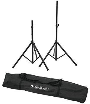 Omnitronic Boxenhochständer MOVE MK2 Set | 2 Boxenhochständer, ausfahrbar bis 185 cm, bis 18 kg belastbar + Tasche | Standfester Boxenhochständer für den mobilen Einsatz