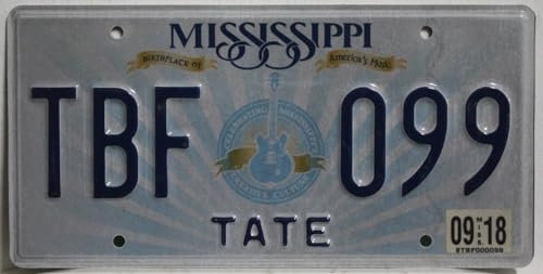 Nummernschild Mississippi Kennzeichen USA mit Motiv // KFZ Schild US License Plate