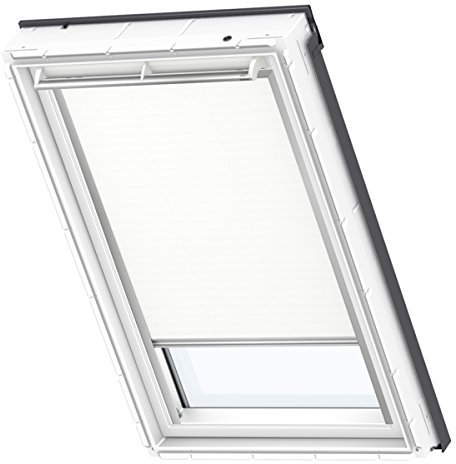 VELUX Original Verdunkelungsrollo (DKL), Silberne Seitenschienen, Y67, Uni Weiß
