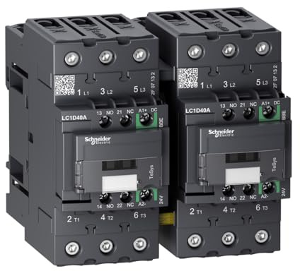 Schneider LC2D40AG7 Wendeschützkombination, 3P+1S+1Ö, 18, 5kW/400V/AC3 40A, Spule 120V 50/60Hz