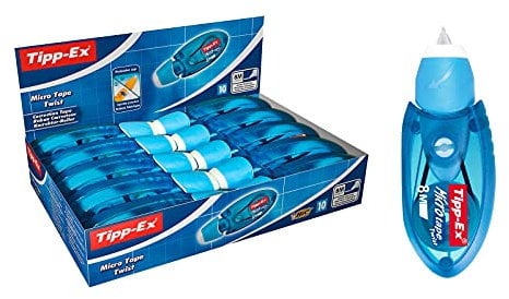Tipp-Ex Micro Tape Twist Korrekturbänder 8 m x 5 mm – Körper blau, 10 Stück