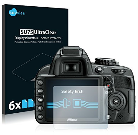 savvies Protection Ecran pour Nikon D3100 (6 Pièces) - Film Protection Ultra Clair