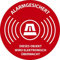 Aufkleber Alarmgesichert 5cm (Rund)