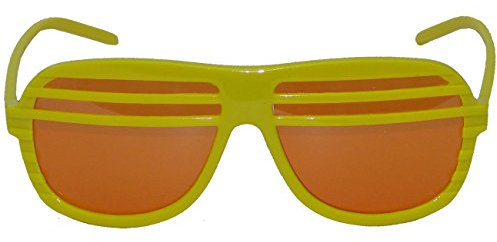 Spassprofi Gelbe Atzenbrille Sonnenbrille Shutter Shades Atzenbrillen Brille Partybrille