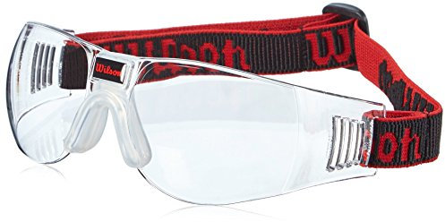 Wilson Goggles, Omni Squash Gafas De Unisex Negro Rojo Adulto, Transparent, NS