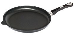 AMT Gastroguss Bratpfanne 32 cm Ø Schwenkpfanne 4 cm hoch, fester Stiel, nicht induktionsgeeignet, Lotan® Antihaft-Veredelung, Gusspfanne (Aluguss), AMZN-432