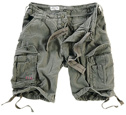 Surplus Raw Vintage Airborne Vintage Herren Cargo Shorts, Oliv, 3XL