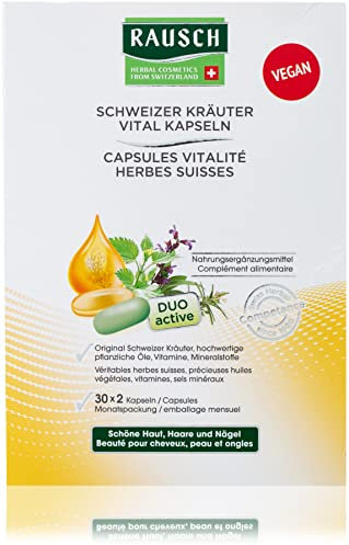 Rausch Schweizer Kräuter Vital Kapseln Monatspackung, 1er Pack(1 x 60 Stück)