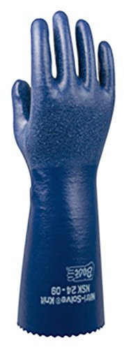Showa NSK24 Chemical Resistant Safety Gloves Nitrile Coated Work Mitts - Size 8 / Small