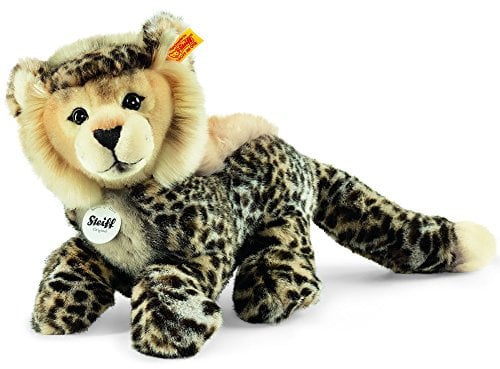 Steiff 064647 Cheetah Baby-Schlenker-Gepard Beige/Braun getigert Liegend 26 cm