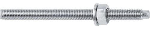 Celo Gewindestange M12 x 220mm ETA-09 Va Ast - Ankerstange für Injektionsmörtel, zum Einlassen in Beton - mit Mutter und Unterlegscheibe, Stahl verzinkt - 10 Stück