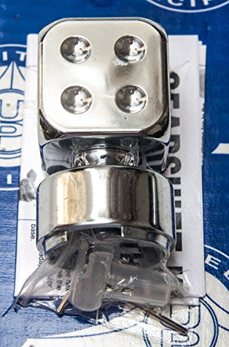 UNITED PACIFIC Schaltknauf Chrom Würfel 13/15/18 Gang mit Adapter 70654