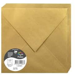 Clairefontaine 50083C 20 Umschläge Pollen 165x165mm 120g Gold
