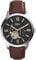 Fossil Townsman uhr für Herren, Mechanisches Automatikwerk mit Edelstahl- oder Lederarmband, Dunkelbraun, 45MM