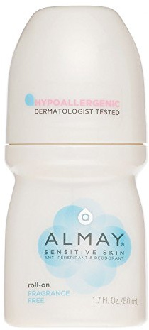 Almay Anti-Perspirant & Deodorant, Sensitive Skin, Roll-On, Fragrance Free 1.7 Oz Pack Of 4
