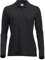 Clique Women's Classic Long Sleeved Marion Polo Shirt, Black, 10 (Size: Small)