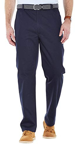 Chums Men's Stain & Water Resistant Coated HIGH-Rise Trouser Pants Navy 50W / 27L