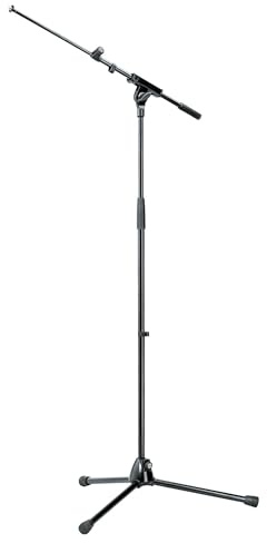 K & M Microphone Stand w/telescopic boom arm