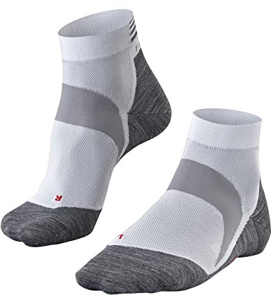 FALKE Unisex Fahrradsocken BC6 Short Racing U Sso Lyocell Funktionsmaterial antiblasen 1 Paar, Weiß White-Mix 2020, 44-45