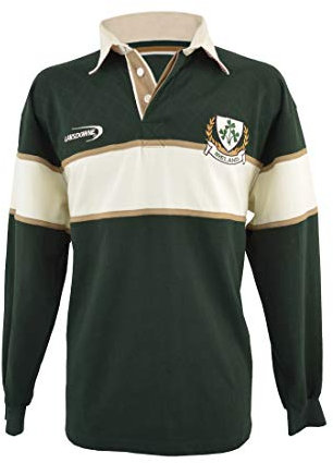 Carrolls Irish Gifts Lansdowne Rugby-T-Shirt, langärmlig, Farbe Ireland – XL