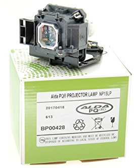 Alda PQ-Premium, Beamerlampe/Ersatzlampe für NEC NP15LP Projektoren, Lampe mit Gehäuse