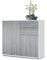 Vladon Sideboard Ben, Made in Germany, Kommode mit 2 Türen und 2 Schubladen, Weiß matt/Avola-Anthrazit (79 x 74 x 36 cm)