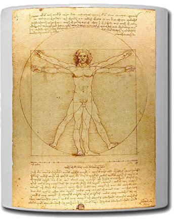 YONACREA - Mug Tasse - L'homme de Vitruve - Léonard de Vinci