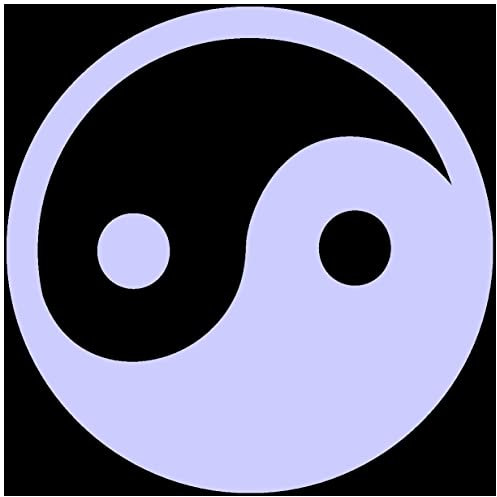 Samunshi® Aufkleber Yin & Yang in 10 Größen und 25 Farben (8x8cm Flieder)