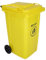 Charles Bentley Wheelie Bin, 240 Litre, Yellow Wheelie Bin, Weatherproof, Durable, High Density Polyethylene, Two Wheels, Ultra Violet Resistant, Robust, Frost and Chemical Exposure (99x73x58.5cm)