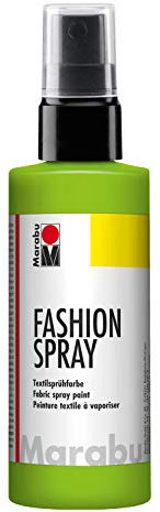 Marabu 17190050061 - Fashion Spray reseda 100 ml, Textilsprühfarbe, m. Pumpzerstäuber, für helle Textilien, weicher Griff, einfache Fixierung, waschbeständig bis 40°C, tolle Effekte auf Stoff
