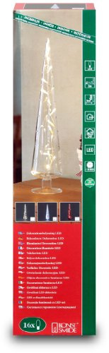 Konstsmide LED Lichtkegel, gefrostetes Glas, 16 kalt weiße Dioden, 24V Innentrafo, transparentes Kabel - 1201-133